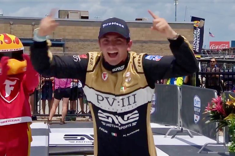 Indy NXT – Nannini spettacolo a Nashville